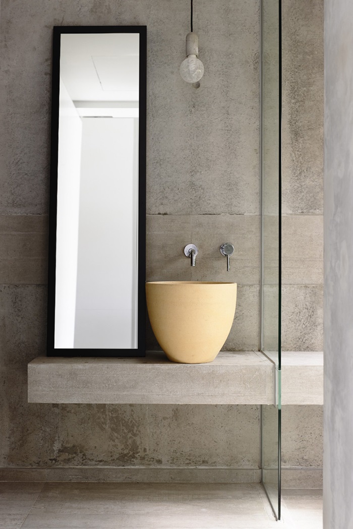 Bathroom interiors with a touch of yellow