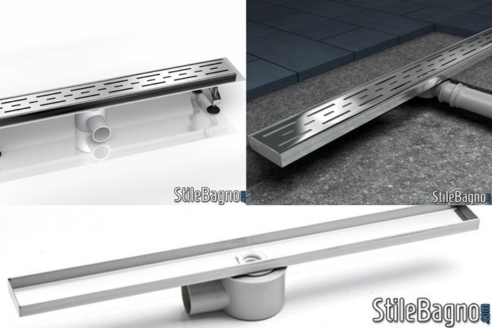 Hapivida Scarico Doccia Laterale A Parete A Forma Di L In Acciaio Inox Scarico A Pavimento